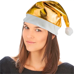Metallic Santa cap - Color: Gold